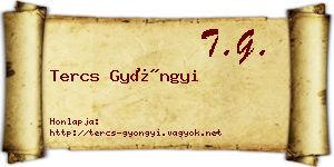 Tercs Gyöngyi névjegykártya