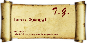 Tercs Gyöngyi névjegykártya